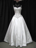 Retro 1950s Wedding Dresses for Bride Ball Gown Spagehtti Straps With Silver Beads Lace Petite/Plus Size Bridal Gowns for Spring Summer HZ0311