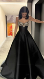 Classy A line Spaghetti Strap Beaded Prom Dress Aesthetic For Teens Formal Dress Party Outfits Prom Gowns HZ0311