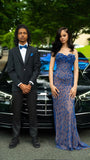 Modest Senior Prom Dresses High Schools Inspiration Mermaid Sweetheart Royal Blue For Black Girls Semi Formal Grad Long Prom Dress For Teens HZ0311
