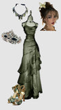 Vintage Mermaid Spaghetti Straps Green Prom Dresses Long 18th Birthday Outfit Senior High School Dance Party Dress HZ0311