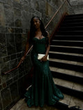 Mermaid Gold Sequin Long Prom Gown Lace Up Back Evening Dress For Plus Size Black People Girls HZ0311