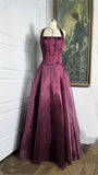 Modest Senior Prom Dresses High Schools Inspiration A Line Halter Burgundy Semi Formal Grad Long Prom Dress For Teens HZ0311