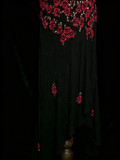 Vintage Mermaid V Neck Black With Beads Bodice College Formal Outfit Long Prom Graduation Dresses For Teens HZ0311