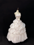 Light Pink Strapless A-Line Vintage Party Dresses Birthday Outfits Ball Gowns, HZ0427