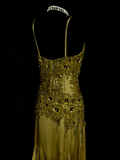 Classy Mermaid Spaghetti Strap Olive Green Senior Prom dresses High School Long Formal Dresses HZ0311
