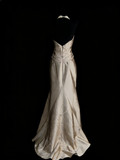 Classy Mermaid Sweetheart Sleeveless Satin Long Senior Prom dresses High School Formal Dresses HZ0311