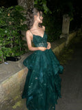 Modest long A line sweetheart dark burgundy sequins prom dress Formal Party Gown HZ0311