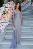 Stunning A Line Halter Lilac Long Prom Dresses Evening Outfits Formal Dress HZ0311