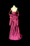 Vintage Mermaid One Shoulder 2000s Pink With Cape Senior Prom dresses High School Formal Dress HZ0311