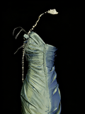 Modest Night Aesthetic Mermaid Strapless Green Satin College Formal Outfit Long Prom Graduation Dresses For Teens HZ0311