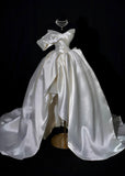 Classic Wedding Dresses Ball Gown Sweetheart Satin High Low Brides Dress Fitted Bridal Gowns HZ0311