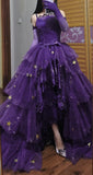 Luxurious Ball Gown Strapless Grape With Lace 2026 Prom Dress 16 Birthday Party Dress For Women Formal Gown HZ0311