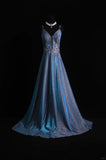Retro A Line Spaghetti Straps Navy Blue Sequin 1950s Long Prom Dresses Inspo 18th Birthday Outfits Formal Dress HZ0311