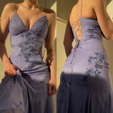 Pretty Mermaid Spaghetti Straps Lilac Long Prom Dresses Party Dress Inspiration HZ0311