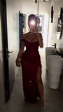 Sexy Mermaid Off The Shoulder Gold Sequin With Split Beaded Prom Dresses Long Evening Formal Gown Wedding Party Gowns HZ0311