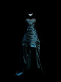 Whimsical High Low Dark Green With Beaded Bodice Long Prom Dresses Night Formal Dress HZ0311