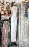 Retro 1950s Mermaid One Shoulder White Long Formal Evening Dress Formal 18th Birthday Gowns Prom Dresses HZ0311
