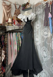 Classy Mermaid Off The Shoulder Black With Short Sleeves Long Senior Prom dresses High School Formal Dresses HZ0311