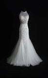 Retro Mermaid Scoop White With Appliques 2000s Long Prom Dresses Inspo 19th Birthday Outfits Formal Dress HZ0311