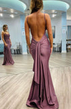 Modest Night Aesthetic Mermaid Spaghetti Straps Backless College Formal Outfit Long Prom Graduation Dresses For Teens HZ0311