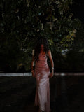 Simple Mermaid Spaghetti Strap Pink Sequined With Pleated Long Prom Dresses Formal Dress Party 20th Birthday Outfits HZ0311