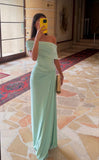 Beautiful Mermaid Off The Shoulder Mint Green Prom Dresses Inspiration Prom Dress Princess Graduation Dress HZ0311