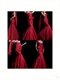 Elegant Mermaid Sweetheart Red Satin With Beadings Ruched Floor Length Inspiration Long Prom Dresses HZ0311