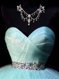 Cute Ball Gown Sweetheart Light Sky Blue Tulle Short Hoco Outfits Middle School Homecoming Dresses Cocktail Gown HZ0311
