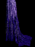 Classy Mermaid Halter Grape Sequin Sleeveless Long Senior Prom dresses High School Formal Dresses HZ0311