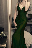 Burgundy Mermaid Long Prom Evening Dress Formal Gowns Inspo Evening Outfit HZ0311