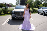 Sparkly Sequin Mermaid Sweetheart Sequined Lilac Long Prom Dresses Inspiration Evening Gowns For Women Formal Party Prom Dress HZ0311