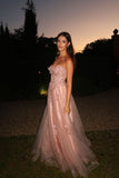 Classic Ball Gown Sweetheart Blush Pink Tulle With Applique Long Prom Dresses Senior Graduation Dance Evening Outfits HZ0311