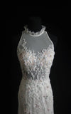Retro Mermaid Scoop White With Appliques 2000s Long Prom Dresses Inspo 19th Birthday Outfits Formal Dress HZ0311