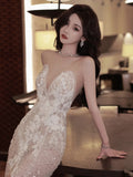 Fairytale Fantasy Art Wedding Dresses Mermaid Sweetheart White Lace Long Brides Dress Fitted Bridal Gowns HZ0311