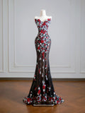 Modest Mermaid Sweetheart Black Tulle With Appliques Long Prom Dresses Impress 18th Birthday Outfits Party Gown HZ0311
