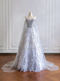 Timeless Ball Gown Sweetheart Silver Sequin With Beaded Feathers Long Prom Dresses Inspiration Party Dress Prom Gowns HZ0311