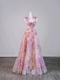 Cute Ball Gown Sweetheart Floral Long Prom Dresses Formal Gowns Inspo Evening Outfit HZ0311