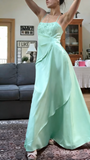 Strapless A Line Formal Dresses Long Evening Dress Woman Elegant Prom Dress HZ0311