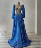 Senior Prom Dresses High Schools Inspiration A line Royal Blue Semi Formal Chiffon Prom Dress For Teens HZ0311