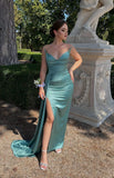 Sexy Mermaid Sweetheart Blue With Split Long Prom Dresses Inspiration Evening Gowns Formal Party Prom Dress HZ0311