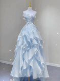 Pink princess evening dress, fairy party dress, girl¡¯s birthday flower dress Formal Evening Gowns HZ0311