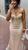 Modest Senior Prom Dresses High Schools Inspiration Mermaid Sweetheart Sequins Semi Formal Grad Long Prom Dress For Teens HZ0311