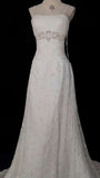 Retro 1950s Wedding Dresses for Bride A line Spagehtti Straps With Silver Beads Lace Petite/Plus Size Bridal Gowns for Spring Summer Wedding HZ0311