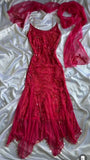Vintage A line Spaghetti Strap Hot Pink Chiffon Prom Dress Aesthetic For Teens Formal Dresses Party Outfits Prom Gown HZ0311