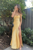 Long Prom Dresses With Split Mermaid Spaghetti Straps Maxi Long Party Prom Dresses Vestidos De Dia HZ0311