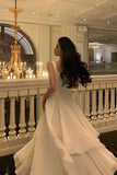 Gorgeous A Line Square Neckline Sleeveless White Date Night Dress Prom Dresses Birthday Outfits HZ0311