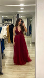 Modest Senior Prom Dresses High Schools Inspiration A Line Halter Burgundy Semi Formal Grad Long Evening Gowns For Teens HZ0311