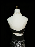 Classy A Line Strapless Sequins Long Senior Prom dresses High School Formal Dresses HZ0311