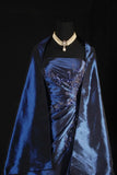 Stunning Navy Blue Strapless Beaded Long Prom Dresses Evening Formal Dress HZ0311