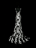 Modest Mermaid V Neck Black Floral Satin College Formal Outfit Long Prom Graduation Dresses For Teens HZ0311